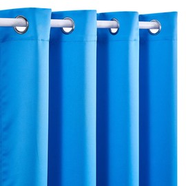 DREAM ART Indoor/Outdoor Curtains - Grommet Top Waterproof Windproof, Blackout Outdoor Drapes for Porch Gazebo Privacy(2 Panel,W54xL108, Azure)