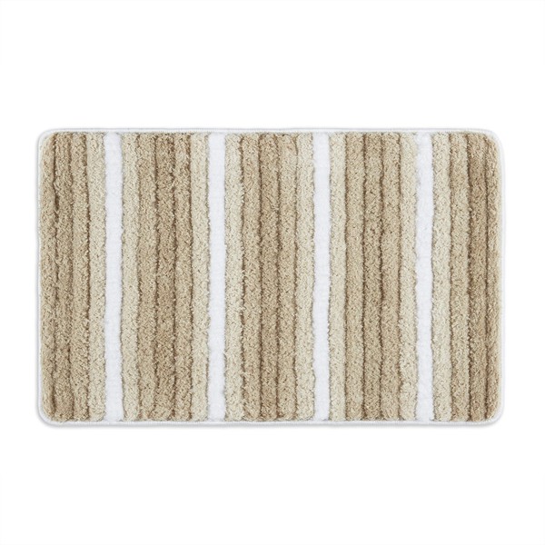 SoHome Striped Bathroom Rug Mat, Super Soft Extra Absorbent Shag