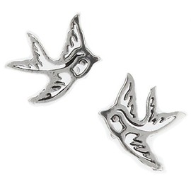 Touch Jewellery 925 Sterling Silver Swallow Stud Earrings