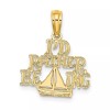 GlittersandGold 14K I'D RATHER BE SAILING Charm Bracelet Necklace