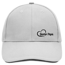huuraa Cappy Hat Bester Papa Heart Gift Unisex Cap Best Dad Gift Idea, Dark grey/white, Unit size
