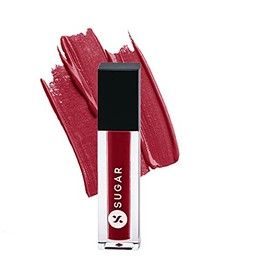 SUGAR Cosmetics Mini Labial Líquido Sugar Smudge Me Not - 10 Drop Dead Red                                                                            