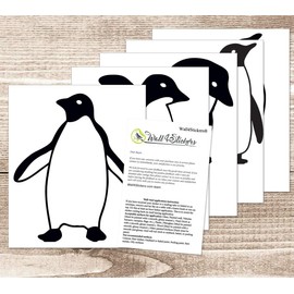 Penguins jumping flying funny Vinyl Wall Sticker Decor Decal Mural KItchen Pets