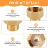 TA-VIGOR 2Pcs Reducer Adapter, 1/4 NPT x 1/4 NPT Brass
