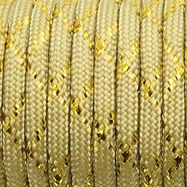 1pcs New Gold Silver Cord 550 Paracord Parachute Cord Lanyard Mil Spec Type III 7 Strand Core 100 FT (PFJ-15)