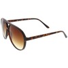 zeroUV - Large Classic Retro Plastic Aviator Sunglasses with Gradient