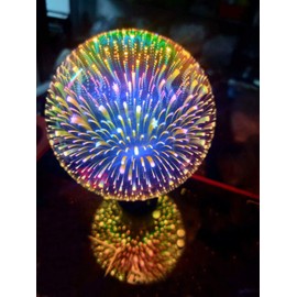AMZSTAR 3D Firework Bulb Globe Light Bulb E27 AC 85-220V 4W Retro Edison Bulb Warm White Light for Holiday Christmas Decoration Bar Glass LED Lamp (G90)