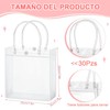 30 Pzs Bolsas de Regalo Transparente de PVC con Asas,