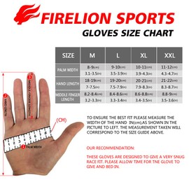 FIRELION Breathable Cycling Gloves (Half Finger) - Gel Pad Anti-Slip Shock-Absorbing MTB DH - Mountain Road Bike Bicycle Gloves