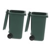 OSALADI 2pcs Mini Desktop Wastebasket Stylish Office Trash Can with