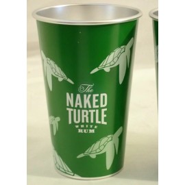 New Set of 4 Naked Turtle White Rum Reusable Aluminum Drink Cups Tumblers FUN
