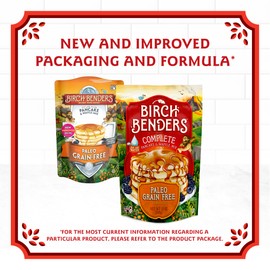 Birch Benders Paleo Pancake and Waffle Mix, 12 oz (Pack of 4) with By The Cup Swivel Spoons