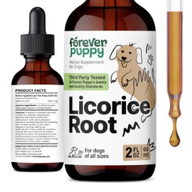 Forever Puppy Forever Puppy Licorice Root Tincture for Dogs - Respiratory Health Supplements - Liquid Licorice Root for Dogs - Canine Vitamins and Supplements for Lung Detox & Cleanse - Sugar & Alcohol-Free - 2 oz