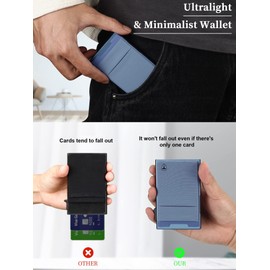Pop Up Wallet for Men with Quick Access to Cards, RFID Minimalist Men's Wallet That Can Hold 6 Credit Cards, The for Men(1 Pcs