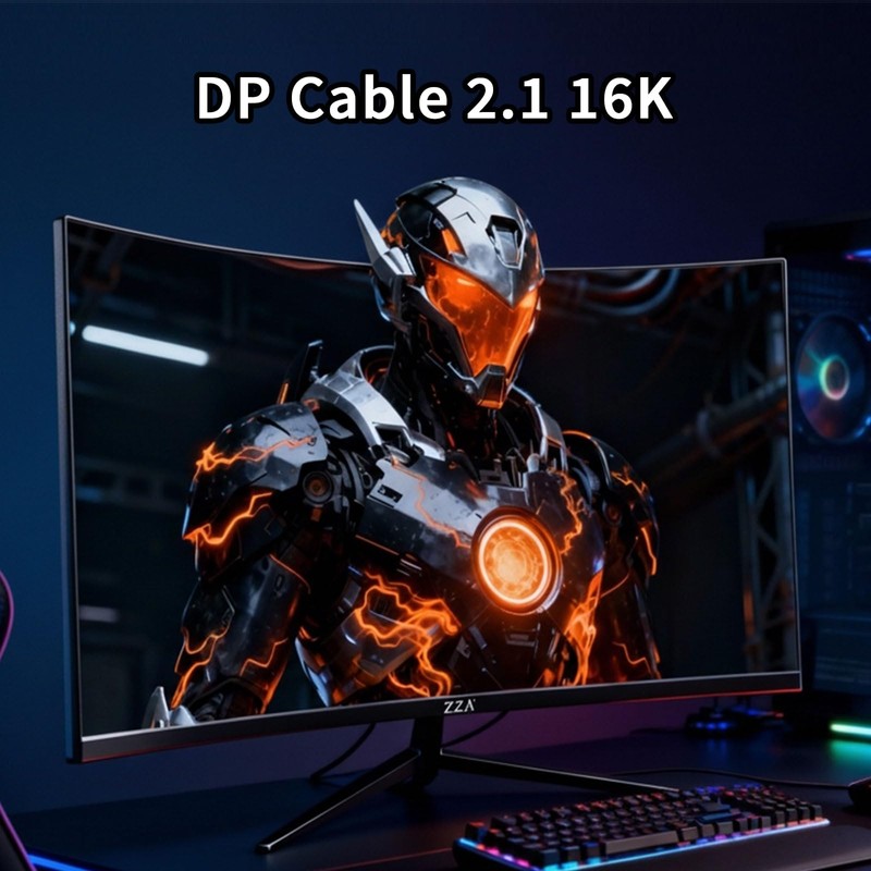 ZZA Basics DisplayPort 2.1 Cable,DP Cable 32.4Gbps High-Speed(5K@160,5K@240,4K@240Hz, 4K@144Hz, 2K@300Hz,1K@320)