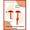 NsyStake 6 Pack Orange Survey Markers in Metals/Survey Stake/Property Marker/Ground
