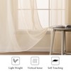 MIULEE 2 Panels Solid Color Cream Beige Sheer Curtains Elegant
