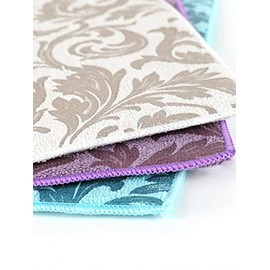 NORMAK Large Size, Stylish Damask Pattern, Water Absorbent, Quick Drying, Dish Drying, Kitchen, Dining Room, Washable, Placemat (Blue)