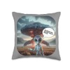 Grey Alien UFO Broke Down Duct Tape Funny Throw Pillow