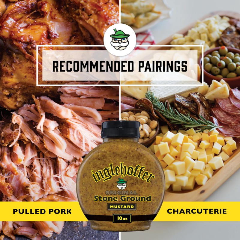 Inglehoffer Original Stone Ground Mustard, 10 oz Squeeze Bottle