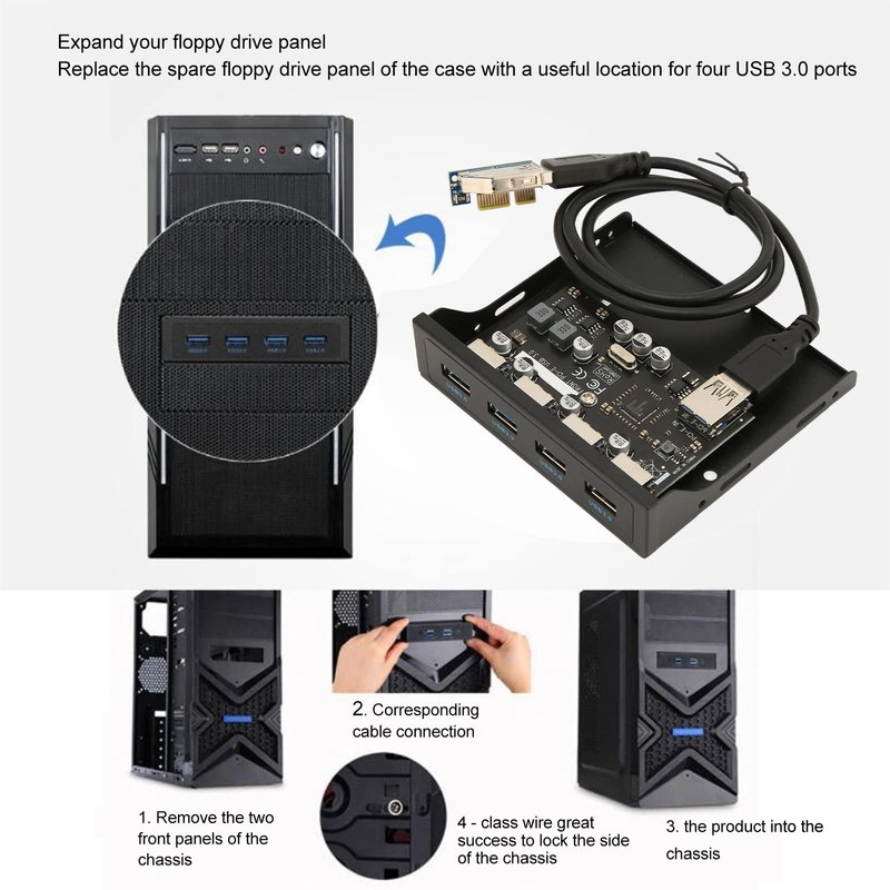 ciciglow PCIE to USB 3.0 PC Faceplate, 3.5 Inch PC