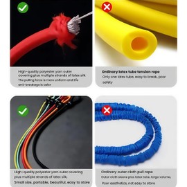 Resistance Bands Set with Handles, 10-30 LB, 5 Bands with Accessories, Multicolour