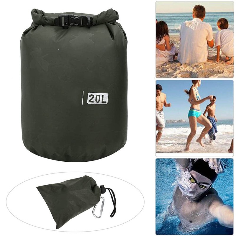 MUNEFE Outdoor Foldable Waterproof Barrel Dry Bag, Outdoor Floating Dry