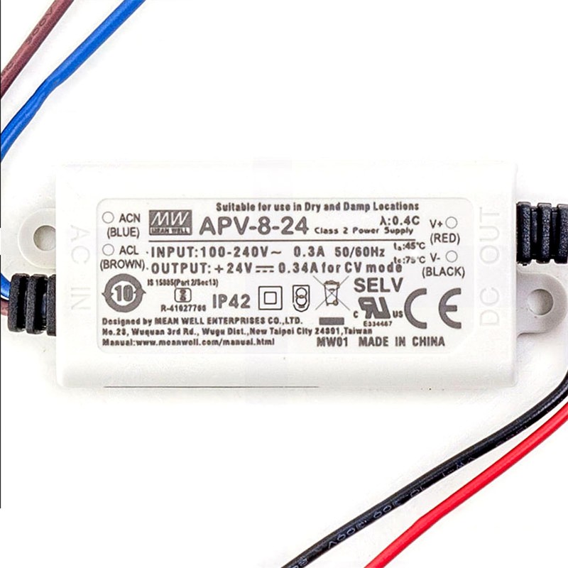 FerroFab APV-8-24 24V 0.34A 8W AC-DC Single Output Switching Power