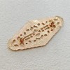Elegant Gold - toned Oval Shaped Filigree Brooch with Crystal