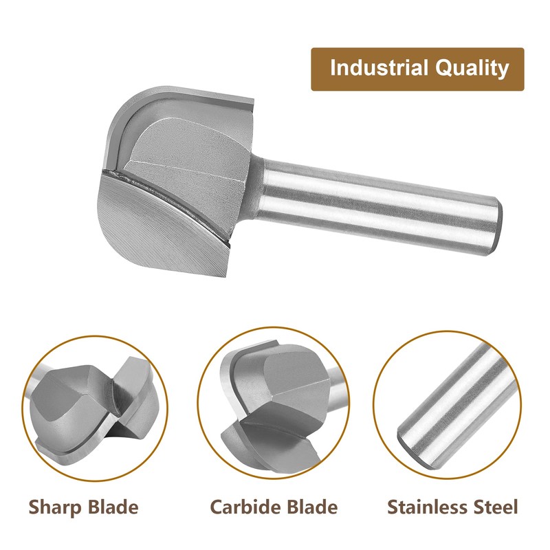 SpeTool 1/4" Shank Bowl & Tray Router Bit 3/4 Cutting