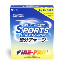 FINE JAPAN Sports Drink Powder, Salt Charge, 5 Bags, Made in Japan