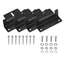 M METERXITY 4 Units Solar Panel Mounting Z Brackets Lightweight Corrosion-Free Aluminum Anodized Solar Panel Mounting Brackets for Roof/Wall/Boat/Off-Grid/RVs Solar Panel Mounts [Black]