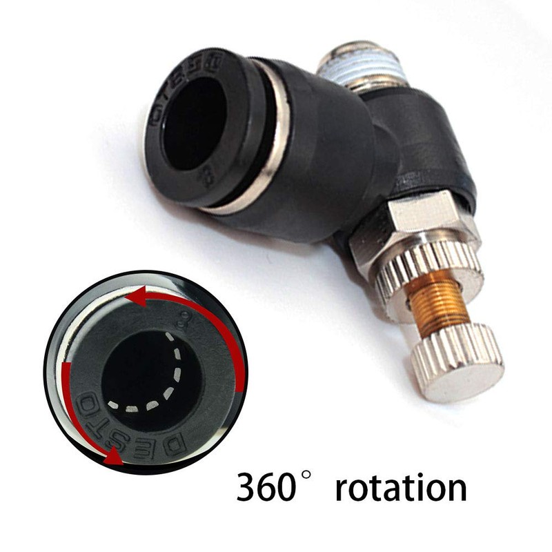 Beduan Pneumatic Push to Connect Air Flow Control Valve, 8mm