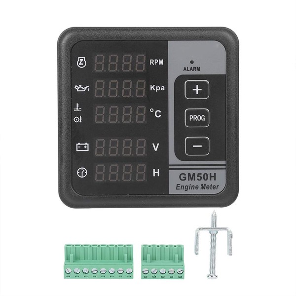 Engine Hour Meter, GM50H Engine Digital Display Meter Multifunctional Generator