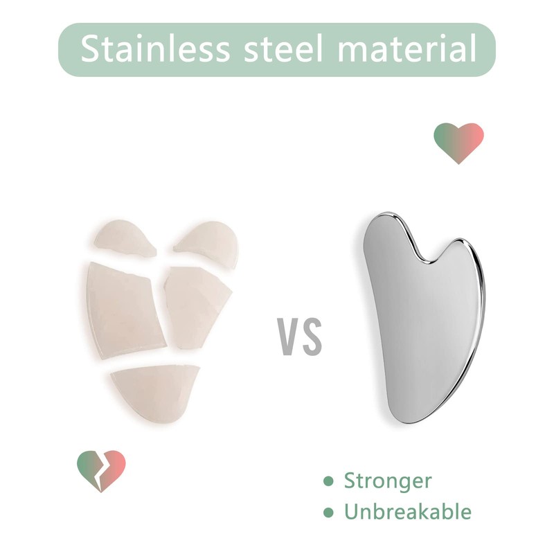 Gua Sha, Premium Stainless Steel Gua Sha Stone, Guasha for