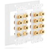 Fosmon 2-Gang 7.1 Surround Sound Distribution Home Theater Wall Plate,