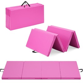 Joppoint Gymnastics Mat, 3'x6'x2'' Thick 4-Panel Folding Kids' Gymnastic Tumbling Mat with Carrying Handles for Home Gym Exercise & Play