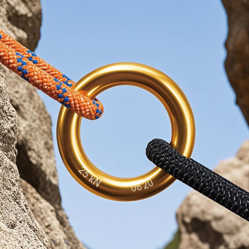 TRIWONDER Rappel Ring 25kN Lock Climbing O-Ring Hitch Ring Hammock