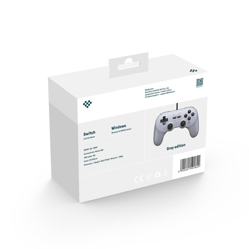 8BitDo Pro 2 Wired Controller for Switch, Windows, Steam Deck