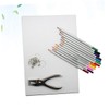 SEWACC 10sheets Unique Contraction Piece Heat-shrinkable Film Pencil Puncher Keychain