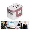International Power Adapter Travel Plug with 4 USB Ports for