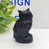 JRVIPSJ Natural Obsidian Owl Skull Crystal Owl Skull Crystal Figurine