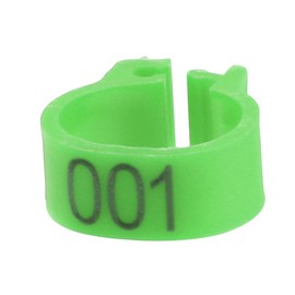 100Pcs 8mm Bird Leg Rings, 001-100 Numbered Bird Identification Leg Bands Poultry Leg Bands for Bantam Finch Dove Pigeons Lovebird Coturnix Quail(Green)