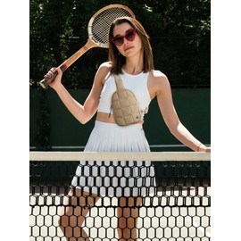 Telena Crossbody Bags for Women Quilted Puffer Cross Body Sling Bag Khaki