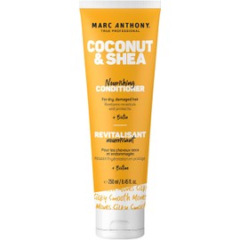 Marc Anthony Acondicionador hidratante 100% de aceite de coco virgen extra y manteca de karité, tubo de 8.4 onzas, sin sulfato y parabenos, acondicionador hidratante, infusión de biotina