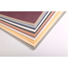 Clairefontaine 796020C - Pack of 5 Sheets Laminated Pastel Mat, DIN A4+, 24 x 32 cm, Practical and Safe, 360 g, Light Grey, 1 Pack