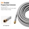 SPARKWHIZ 24Ft High Pressure Propane Hose Extension, 1LB Propane Tank