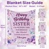 Happy Birthday Sister Blanket, Sisters Birthday Gifts, Gifts for Sister