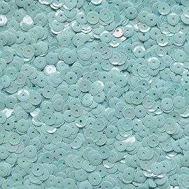 6mm CUP SEQUINS Facet PAILLETTES ~Opaque Pastel Blue Iris Rainbow Iridescent ~ Made in USA Loose for embroidery, arts, crafts, bridal wear, embellishment