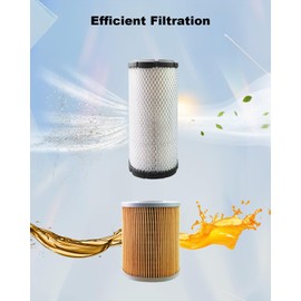 AUGREX Transmission Engine Oil Air Filter Pak Kit Replace LVA21037, Fit for John Deere Compact Utility Tractors 3025E 3032E 3036E 3038E